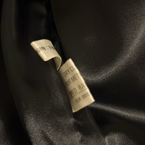 Fur coat. Black rabbit fur with fur collar (fox maybe?) - Picture 5 of 6